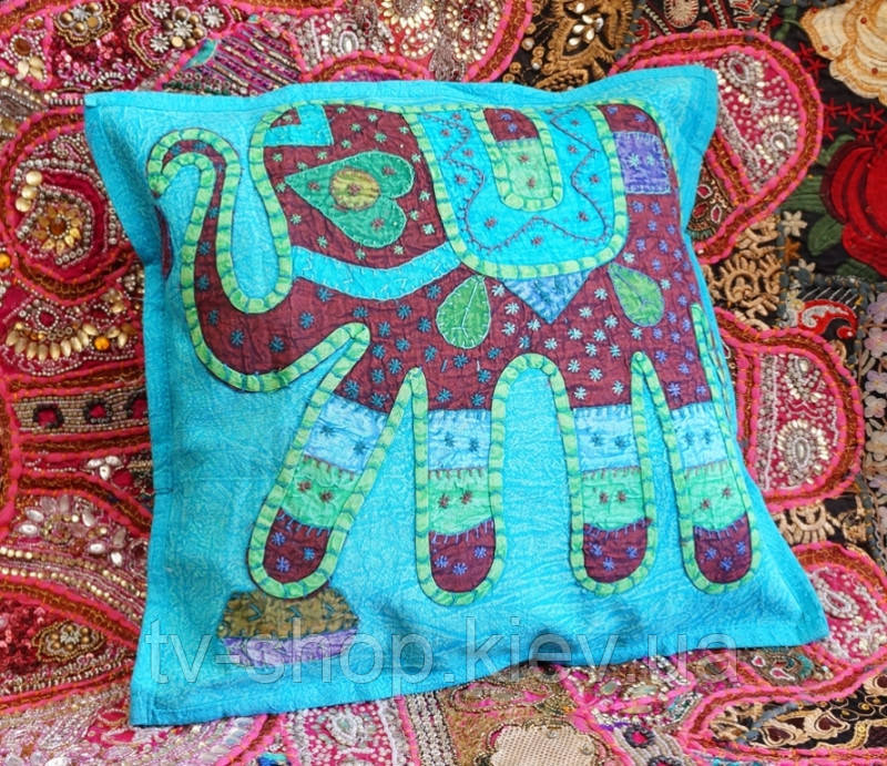 Індійська наволочка Синя, фото 1