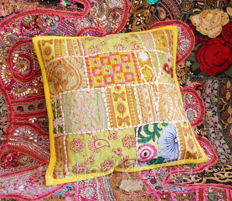 Індійська наволочка Жовта, фото 1