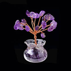 Дерево щастя в баночці Аметист