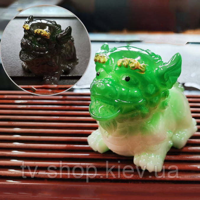 Чайна іграшка Сніговий Лев Зелений, фото 1