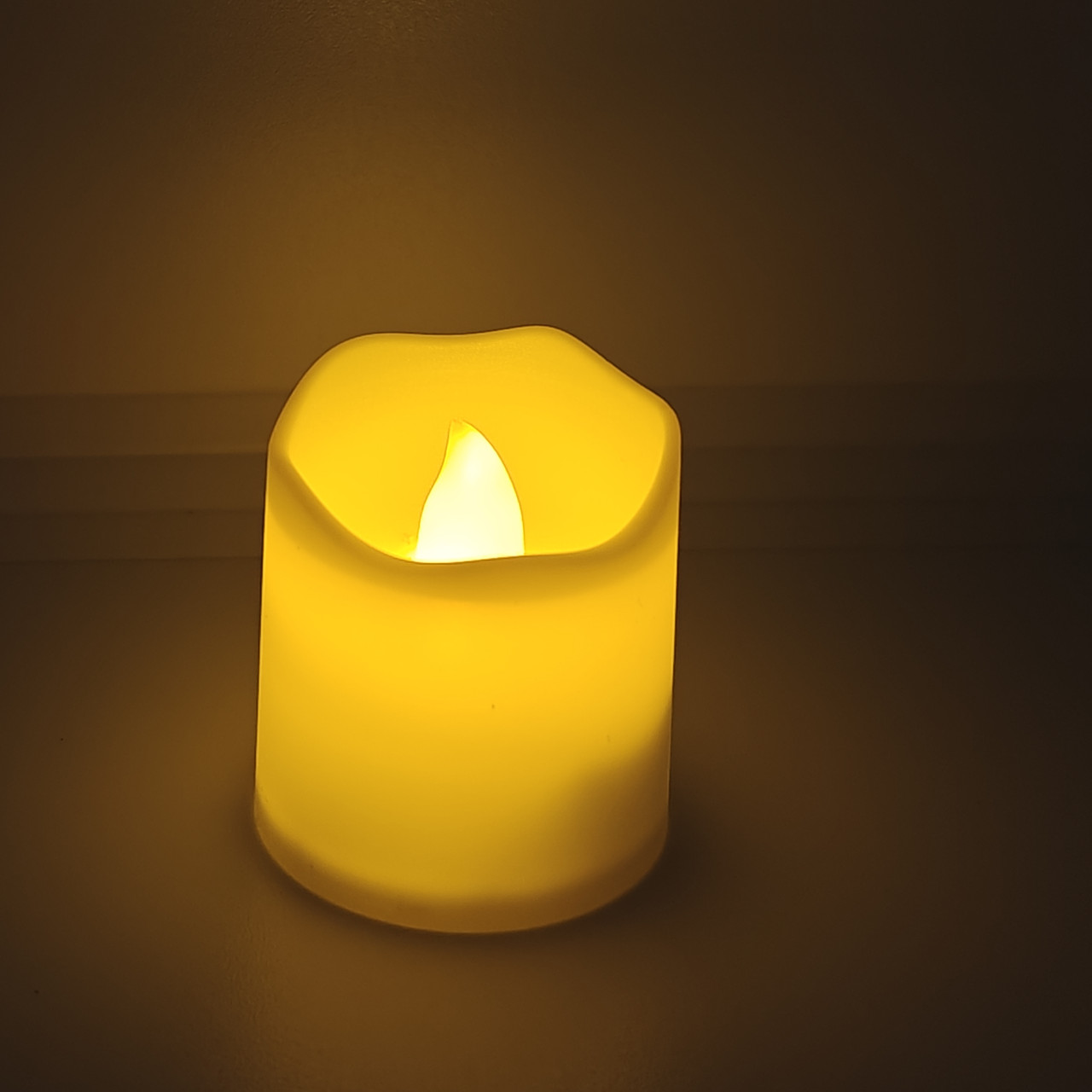 Деокративні Led свічки на батарейках упаковка 24 шт., біле тепле світло, Штучні світлодіодні свічки, фото 1