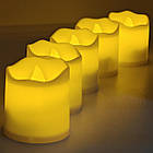 Деокративні Led свічки на батарейках упаковка 24 шт., біле тепле світло, Штучні світлодіодні свічки, фото 3