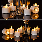 Деокративні Led свічки на батарейках упаковка 24 шт., біле тепле світло, Штучні світлодіодні свічки, фото 6