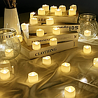 Деокративні Led свічки на батарейках упаковка 24 шт., біле тепле світло, Штучні світлодіодні свічки, фото 5