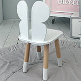 Дитячий стільчик метелик 26.5х26х25см, стілець у дитячу кімнату до 7 років, білий, фото 2