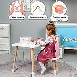 Дитячий стільчик метелик 26.5х26х25см, стілець у дитячу кімнату до 7 років, білий, фото 4