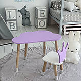 Дитячий столик хмаринка 46х70х40, стіл від 1 року для дитини, білий, фото 9