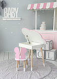 Дитячий стіл хмаринка з нішею 54х68х50, столик трюмо з відкидним верхом, рожевий, фото 7