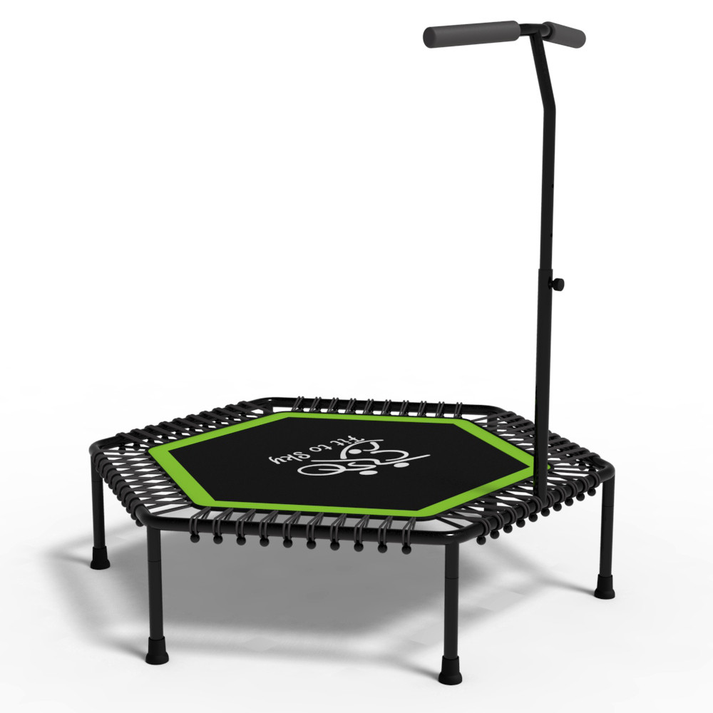 Батут з ручкою FitToSky 127 см для фітнесу зелений, фото 1