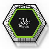 Батут з ручкою FitToSky 127 см для фітнесу зелений, фото 3