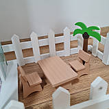 Дерев'яний ляльковий будиночок для Барбі AVKO Вілла Севілья + меблі, фото 9