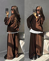 Спортивний костюм жіночий флісовий Annver худі та штани на високій посадці