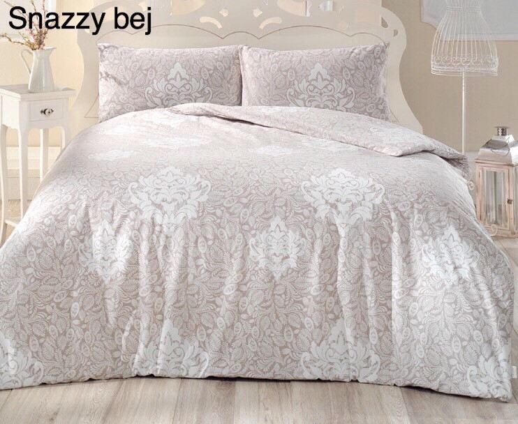 Постільна білизна Altinbasak  євро розмір ранфорс Snazzy bej, фото 1