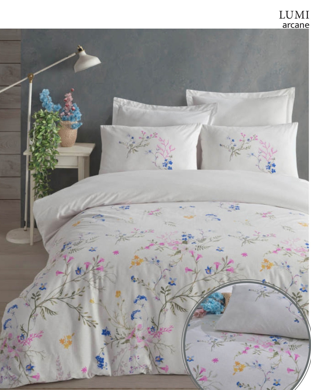 Постільна білизна Altinbasak євро розмір ранфорс Lumi arcane, фото 1