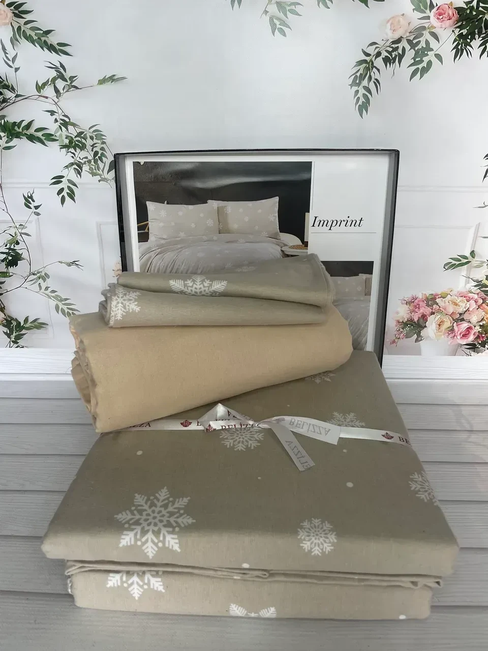 Байкова постільна білизна фланель сімейний розмір Belizza Home, фото 1