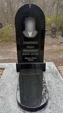 Пам'ятник на могилу із граніту з надгробною плитою Р-100, фото 3