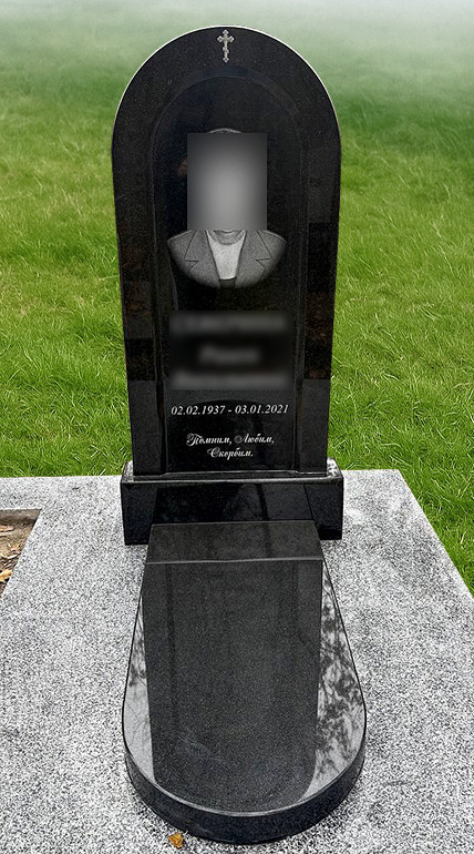 Пам'ятник на могилу із граніту з надгробною плитою Р-100