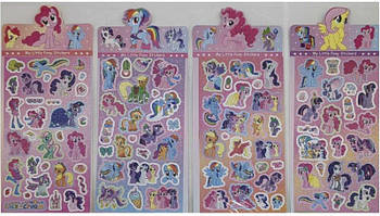 Наклейка з блискітками "Поні" 22*10см, 12 видів (150*20), ціна за 4 шт ST-4704-PO G-Rich