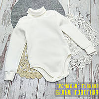 110 4-5 лет (116) тепле боді гольф водолазка з горлом для дівчинки на флісі з начосом 8107 БЖВ