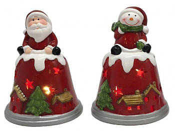 Сувенір LED "Д.М., Сніговик на дзвіночку", що світиться 11*8,2см 2309 G-Rich