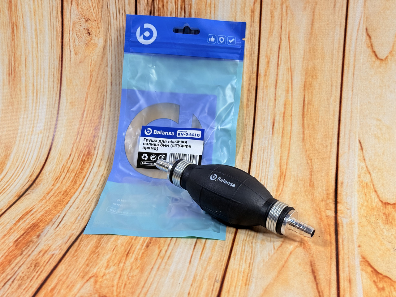 Груша для підкачування палива 8мм (штуцера прямо) Balansa BN-04410, фото 1