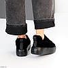 М'які замшеві чорні автоледі на хутрі на платформі, фото 4