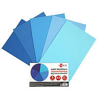 Фоаміран 1.7мм. (Набір 5 арк, 20*30см.) відтінки Синього, 743265 Santi