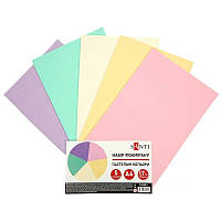 Фоаміран 1.7мм. (Набір 5 арк, 20*30см.) пастельні кольори, 743261 Santi