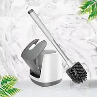 Силіконовий йоржик для туалету та ванної на стіну Silicone Гумова щітка для прибирання унітазу з підставкою