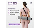 Набір для йоги та фітнесу EasyFit Polarity Set PRO (Stone) (килимок, блоки та ремінь) сіро-чорний EF-2421s-GYBK, фото 5