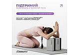 Набір для йоги та фітнесу EasyFit Polarity Set PRO (Stone) (килимок, блоки та ремінь) сіро-чорний EF-2421s-GYBK, фото 6