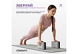 Набір для йоги та фітнесу EasyFit Polarity Set PRO (Stone) (килимок, блоки та ремінь) сіро-чорний EF-2421s-GYBK, фото 8