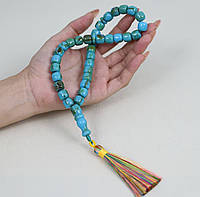 Мусульманські чіткі з бірюзової смоли (33 намистини) арт. 07666