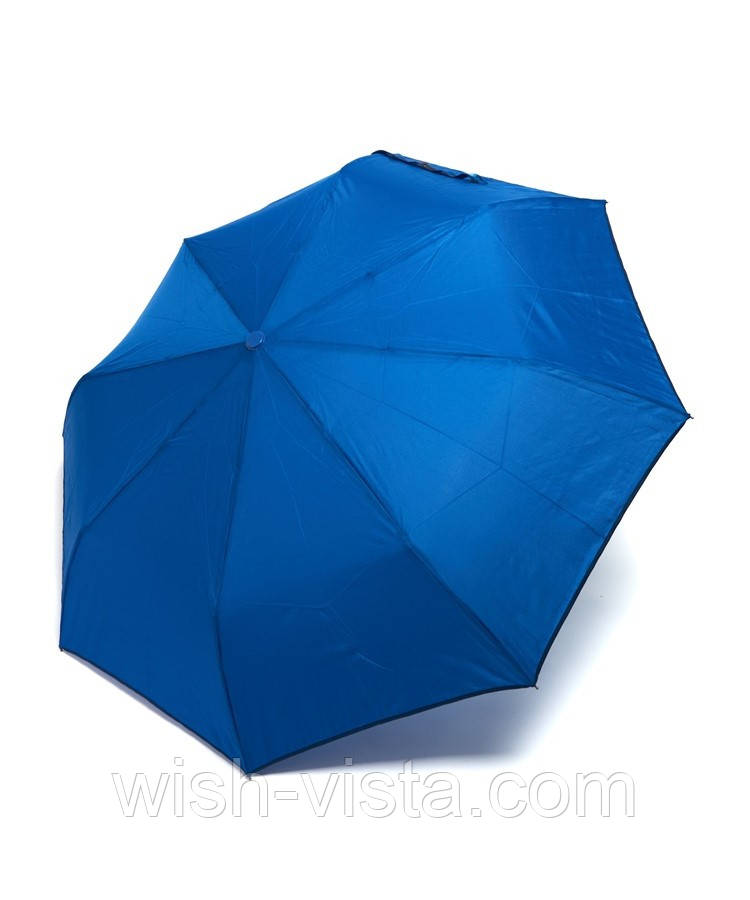 Парасолька жіноча напівавтомат SL 7003 8 спиць 3 складання Синя, фото 1