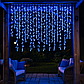 Вулична гірлянда Бахрома 36 м, 600 LED, синє світло, білий дріт, фото 3