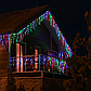 Новорічна гірлянда Бахрома 36 м, 600 LED, мультиколор, чорний дріт, фото 4