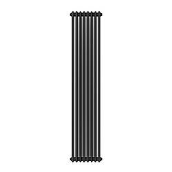 Вертикальний радіатор Calidum 2-8 380х1800, anticor, чорний муар