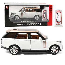 Машинка метал Range Rover L460 рендж ровер 1:24 білий світло звук 20,5*7*7см (RS-15526)