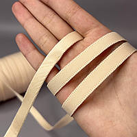 Тунельна стрічка поліестр Ø 1 см, - бежева світла