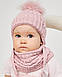 Комплект зимній шапкахомут для дівчат, фото 6