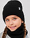 Комплект зимній шапкахомут для дівчат, фото 5