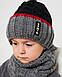 Комплект зимній шапкахомут для хлопчиків, фото 4