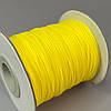 1 м - Вощений полірований шнур 0,8 мм - жовтий, фото 2