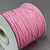 1 м - Вощений полірований шнур 1 мм - рожевий, фото 2