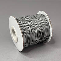 1 м - Вощений полірований шнур 0,8 мм - сірий