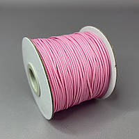1 м - Вощений полірований шнур 1 мм - рожевий