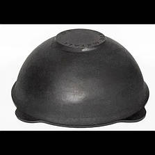 Чавунний Узбекський казан Davr Metal 22 л. плоске дно з кришкою сковородою та алюмінієвою кришкою, фото 3