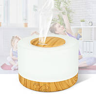 Зволожувач повітря - аромадифузор AromaWood 500 мл - ультразвуковий, LED 7 кольорів, з пультом, автостоп