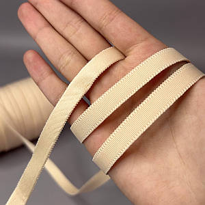 Тунельна стрічка поліестр Ø 1 см, - бежева світла