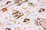 Сатин digital "Феї з будиночкамита кітами" на акварельному тлі No SKD-160-079, фото 3